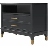 dorel home furnishings Westerleigh | Nachttisch mit 1 Schublade in schwarzem MDF