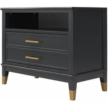 dorel home furnishings Westerleigh | Nachttisch mit 1 Schublade in schwarzem MDF