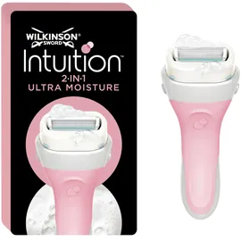 Wilkinson Sword Intuition 2-in-1 Ultra Moisture Damenrasierer, Haarentfernung, Hauch von Sheabutter, Rasierer für die routinemäßige Fellpflege, 1 wiederverwendbarer Griff und 1 Nachfüllpack