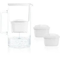 Wessper Wasserfilter Kanne Glas Weiß 3 L