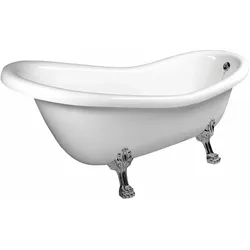 RETRO freistehende Badewanne 160x73x82cm, Füsse Chrom