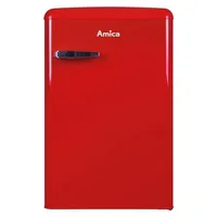Amica KSR 361 160 R Retro-Kühlschrank (108 l, 875 mm hoch, Rot)