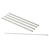 Rivièra Maison Trinkhalme Rivièra Maison Set Happy Straws Metal 4 pieces Metallstrohhalme silberfarben