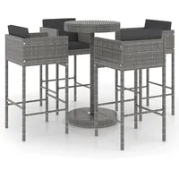 vidaXL Gartenbar-Set 5-tlg. Grau