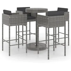 vidaXL Gartenbar-Set 5-tlg. Grau
