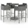 vidaXL Gartenbar-Set 5-tlg. Grau