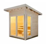 Harvia Solide Compact Vision Outdoor Sauna 203 X 203 X 270 Cm Außensauna Aus Fichte - Harvia