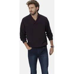 Pullunder BABISTA "Pullover VILLIANO", Herren, Gr. 50, rot (dunkelrot), Obermaterial: 100% Baumwolle CO., mehrfarbig, casual, normal, ohne Ausschnitt, Langarm, Pullover, in zweifarbiger Optik