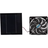 [solarpanel-belüftungsset] 20-w-abluftventilator Mit 12-cm-panel ‚Äì Tragbar Für Zuhause, Wohnmobil Und Gewächshaus