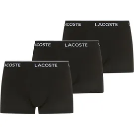 Lacoste Boxershorts unifarben Schwarz / Weiß M 3er Pack