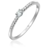 Elli DIAMONDS Elli DIAMONDS Ring Diamant Verlobung Hochzeit (0.11 ct) 585 Weißgold Ringe Damen