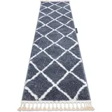 RugsX Berber Teppichläufer 70 x 250 cm Grau