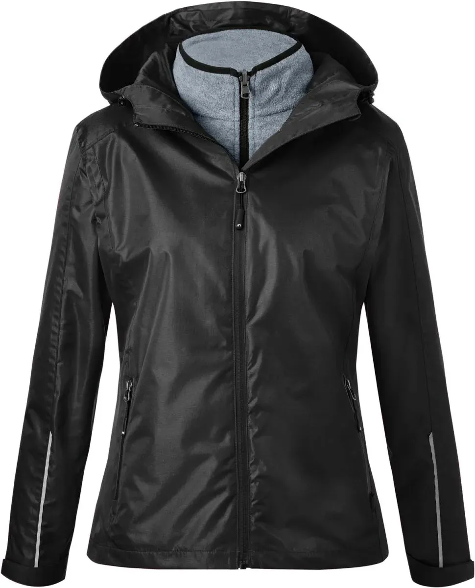 James & Nicholson Damen 3-in-1 Jacke Winter-Jacke JN1153 black/black L