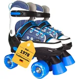 Rollschuhe Quad Style blau-weiß, 32-35