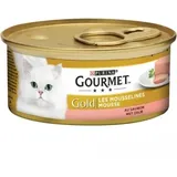 Gourmet Gold Mousse Lachs Katzenfutter 2 Paletten (48 x 85 g)