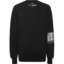 PLEIN SPORT Herren Sweatshirt BARCODE, Schwarz, 4XL