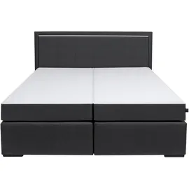 Collection AB Boxspringbett COLLECTION AB "30 Jahre Jubiläums-Modell Athena", grau (anthrazit), B:193cm L:208cm, Holzwerkstoff, Spanplatte, Komplettbetten, Boxspringbett, in H2,H3 & H4, wahlweise mit LED-Leiste, Topseller