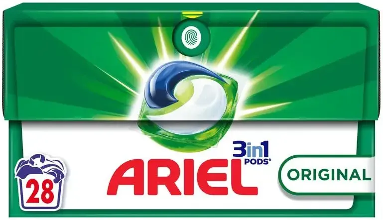 Ariel 3in1 PODS Flüssigwaschmittelkapseln Original, 28 Waschgänge
