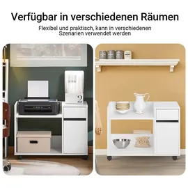 SoBuy ASK02 Rollcontainer 72x54x40 weiß