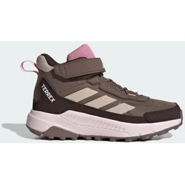 adidas Terrex Anylander Mid Kids Wanderschuh - Earth Strata / Wonder Taupe / Aurora Coffee - 35