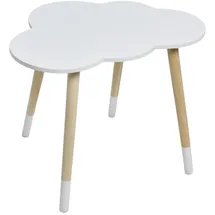 la factory Kindertisch Wolke 60 x 60 x 44 cm Kiefer lackiert weiß