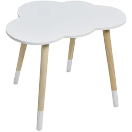 la factory Kindertisch Wolke 60 x 60 x 44 cm Kiefer lackiert weiß