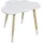 la factory Kindertisch Wolke 60 x 60 x 44 cm Kiefer lackiert weiß