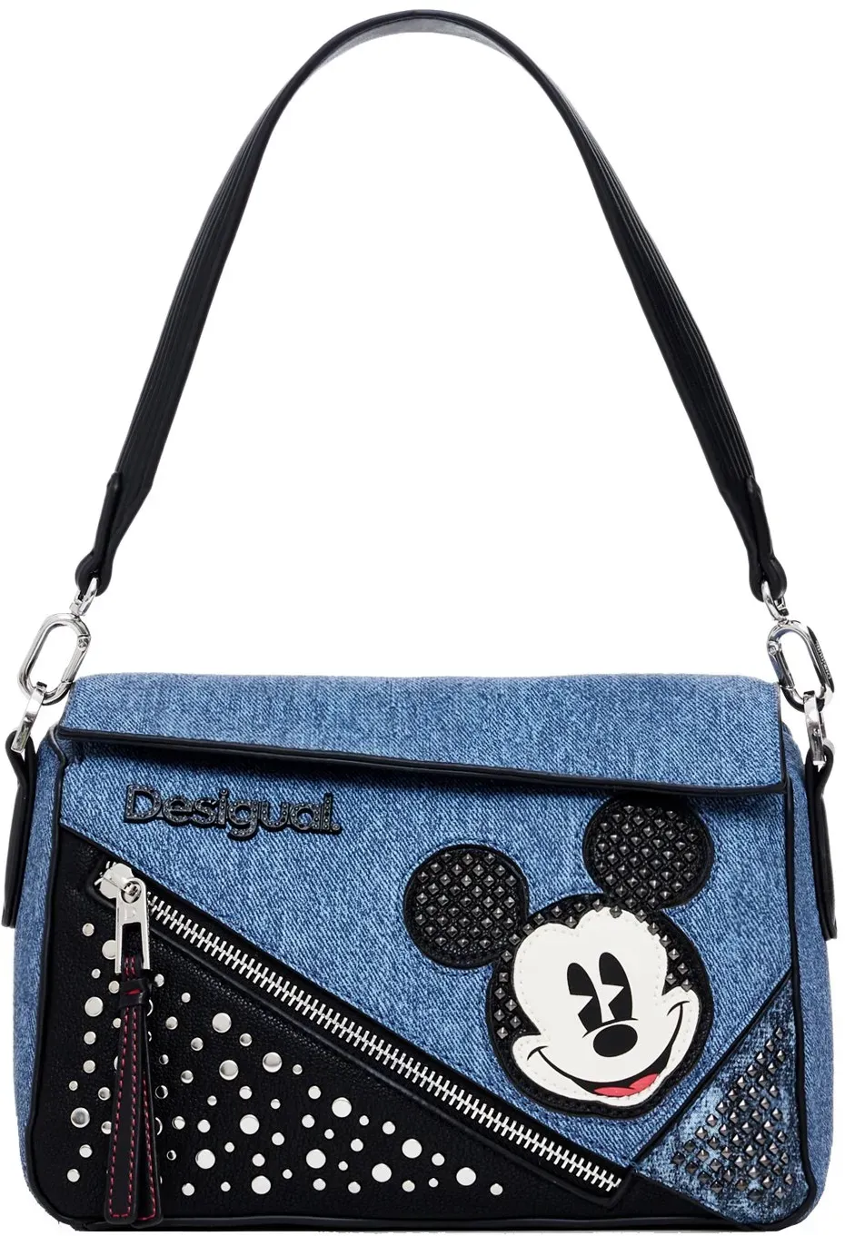 Desigual Kurzgriff Tasche Bag Mickey Denim Edge Phuket Mini denim