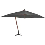 vidaXL Ampelschirm mit Holzmast 400 x 300 cm Anthrazit