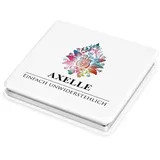 Maverton Taschenspiegel mit Aufdruck - quadratischer Spiegel - Vergrößerungsspiegel - personalisierter Klappspiegel - Reisespiegel für Handtaschen - Geschenk für Frauen