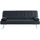 vente-unique Schlafsofa Kunstleder 2-Sitzer Schwarz