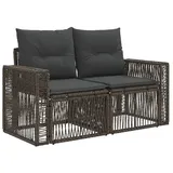 vidaXL Garten-Sofa 2-Sitzanzahl 0 x 0 x 0 cm Grau