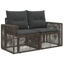 vidaXL Garten-Sofa 2-Sitzanzahl 0 x 0 x 0 cm Grau