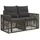 vidaXL Garten-Sofa 2-Sitzanzahl 0 x 0 x 0 cm Grau