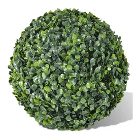 vidaXL Buchsbaumkugeln 2 Stk. Künstlich Formschnitt-Kugel 35 cm