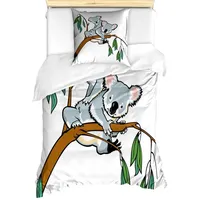 ABAKUHAUS tropisch Tiere Bettbezug Set, Koala Eukalyptus, Milbensicher Allergiker