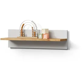 livinity® Kinderregal Mailo 70 x 20 cm Eiche weiß