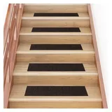 vidaXL Stufenmatten Selbstklebend 30 Stk. Dunkelbraun 76x20cm Rechteck