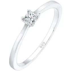 Elli DIAMONDS Princess Cut Verlobung Diamant 0. . 925 Silber Ringe Damen 