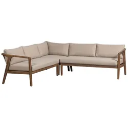 Gartenecksofa Biam aus Akazienholz, Natur