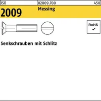 Industrial Quality Supplies ISO 2009 Senkkopfschraube M4x10 Messing blank