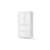 VASAGLE Badschrank weiß 60,0 x 30,0 x 110,0 cm