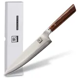 Zayiko Kasshoku Damastmesser 20 cm Braun/Schwarz/Silber
