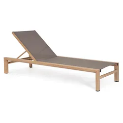Gartenliege Skipper aus Aluminium, Taupe