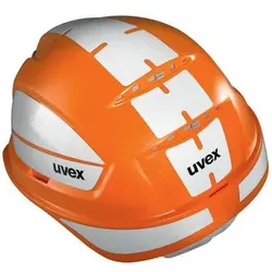 uvex Schutzhelm pheos alpine mit Reflexset - mit Lüftung - für Höhenarbeiten u- rettung - Bergsteige orange 52 cm - 61 cm - 9773256 - orange