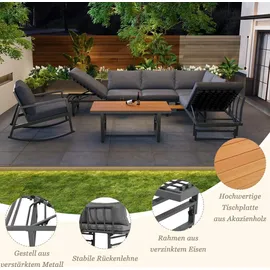 stilvora Gartenlounge-Set 3-tlg. Grau