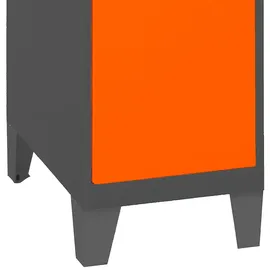 simonlocker montadas Metallschrank mini 50 x 101,5 x 40 cm Schwarz/Orange