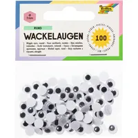 Folia Wackelaugen rund 7 mm 100 Stück