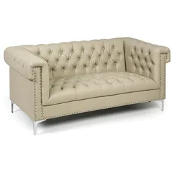 Zweisitzer-Sofa Leder RICK, 2 Plätze, beige