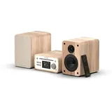 Pure Classic Stereo Mini Stereoanlage DAB+/FM, Bluetooth, CD, USB weiß/Eiche